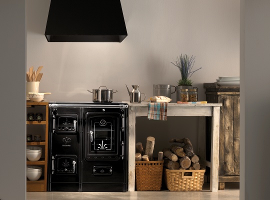 Cuisinière à bois Lacunza Etna ETNA7T 9kW Bordeaux